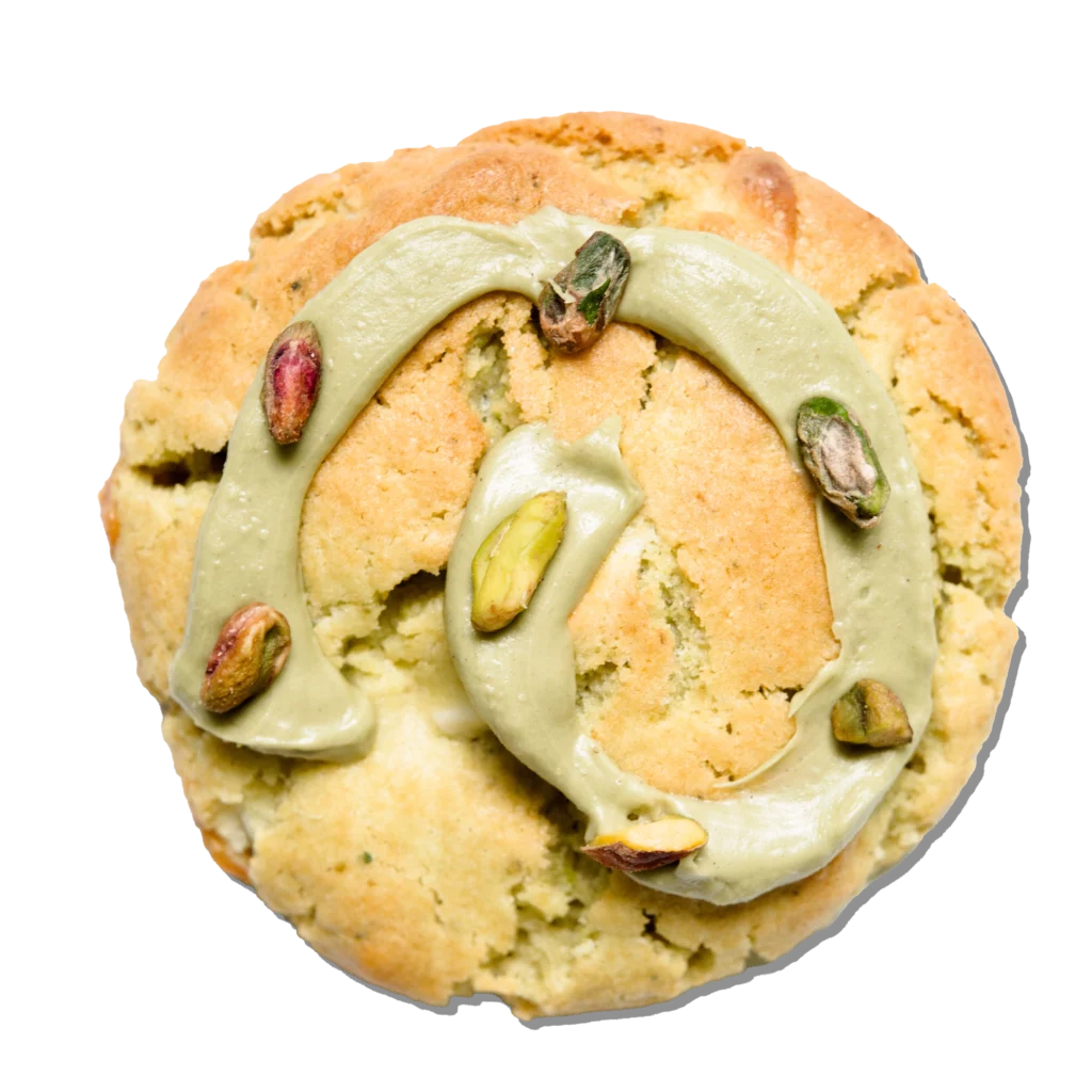 Cookie Pistache de Maison Cookie, crémeux et irrésistible.